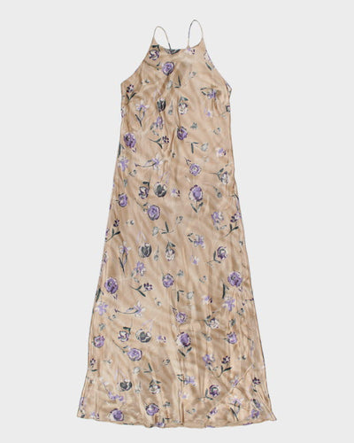 Vintage 90s La Senza Satin Floral Dress - M