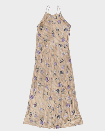 Vintage 90s La Senza Satin Floral Dress - M