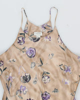 Vintage 90s La Senza Satin Floral Dress - M