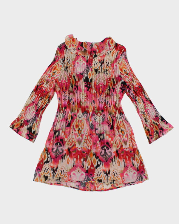 Y2k 00s Alison Taylor Ruffle Pattern Dress - XL