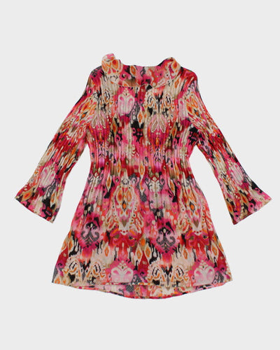Y2k 00s Alison Taylor Ruffle Pattern Dress - XL