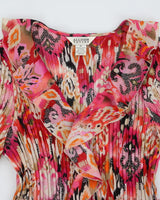 Y2k 00s Alison Taylor Ruffle Pattern Dress - XL