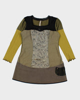 Vintage Y2k 00s Kollontai Khaki Dress - XL