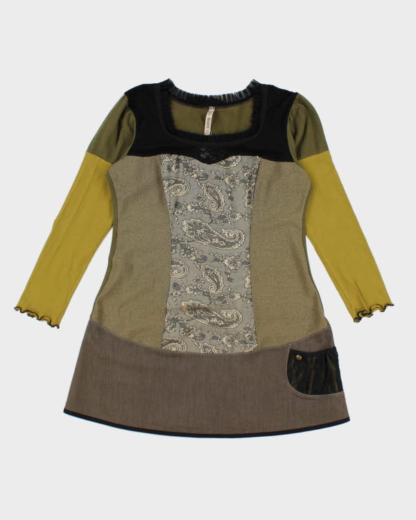 Vintage Y2k 00s Kollontai Khaki Dress - XL