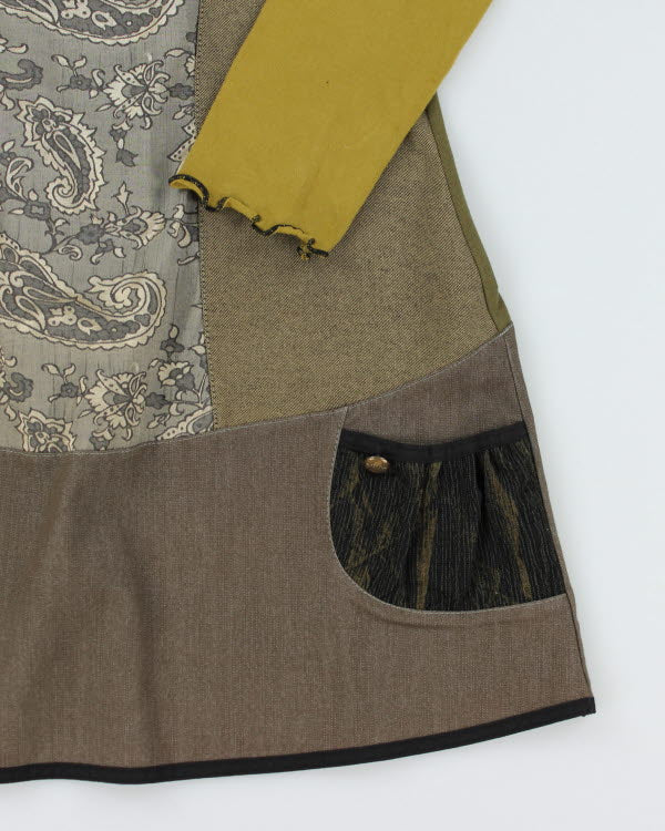 Vintage Y2k 00s Kollontai Khaki Dress - XL