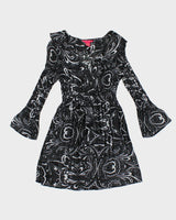 Y2k 00s Sunny Leigh Sheer Ruffle Pattern Dress - S