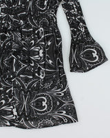 Y2k 00s Sunny Leigh Sheer Ruffle Pattern Dress - S