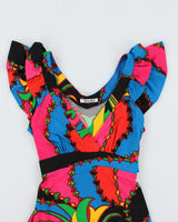 Y2k 00s Cecile Malo Pattern Dress - S