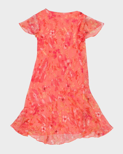 Vintage 90s Jessica Floral Pink Dress - L
