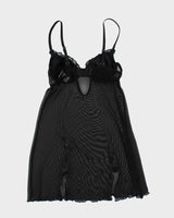 Y2k 00s Sentiments Mesh Sequin Dress - S
