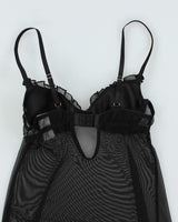 Y2k 00s Sentiments Mesh Sequin Dress - S