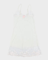 Y2k 00s La Vie En Rose White Mesh Slip Dress - M