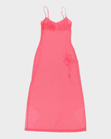 Y2k 00s La Senza Pink Mesh Dress - M