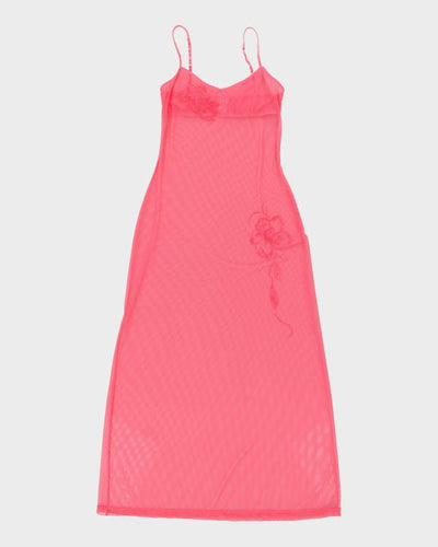 Y2k 00s La Senza Pink Mesh Dress - M