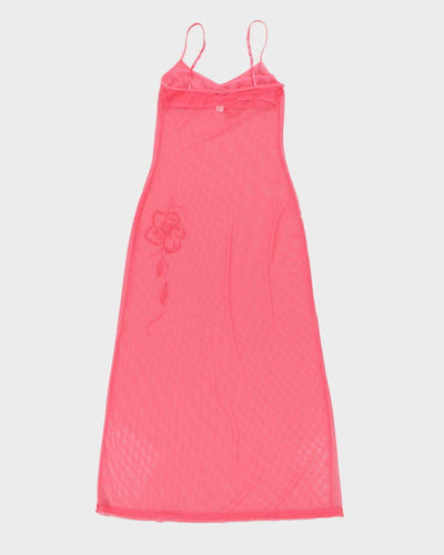 Y2k 00s La Senza Pink Mesh Dress - M