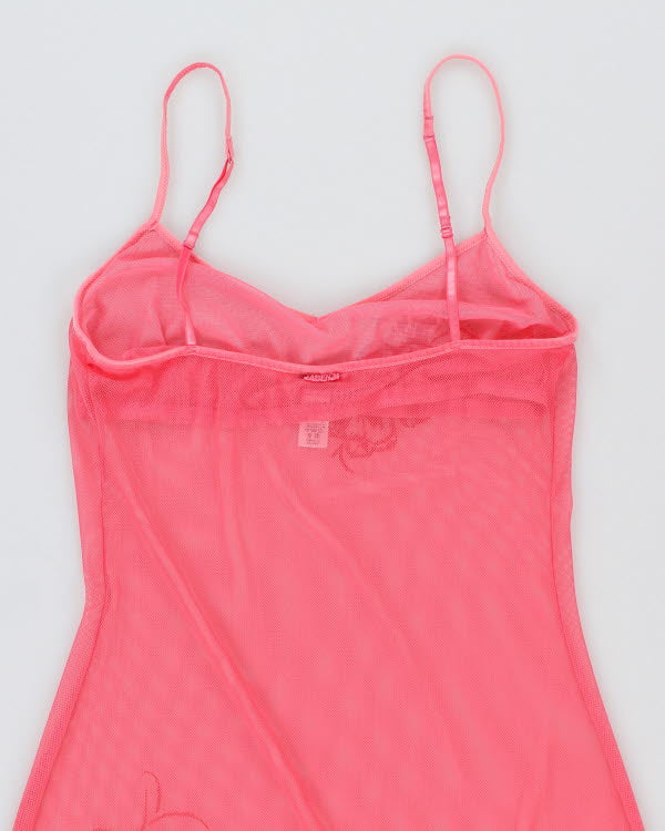 Y2k 00s La Senza Pink Mesh Dress - M