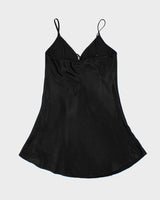 Vintage Black Slip Dress - M