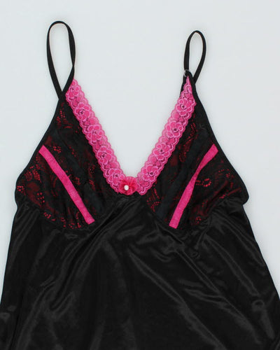 Y2k 00s Black Slip Dress - M
