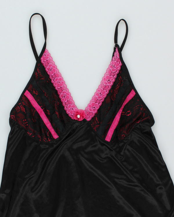Y2k 00s Black Slip Dress - M