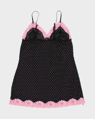 Y2k 00s Polka Dot Slip Dress - S