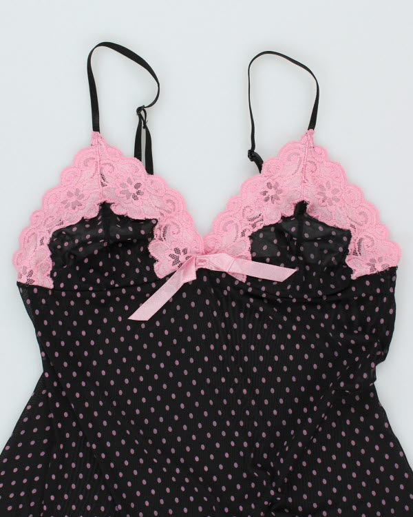 Y2k 00s Polka Dot Slip Dress - S