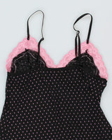 Y2k 00s Polka Dot Slip Dress - S