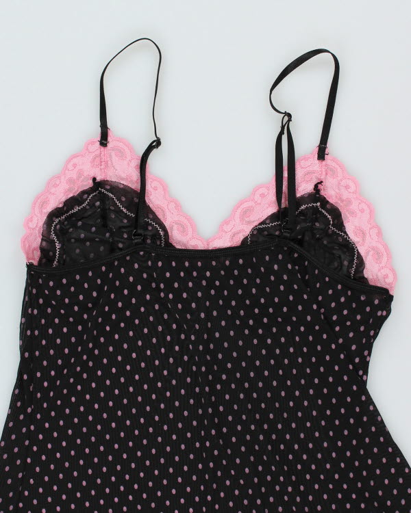 Y2k 00s Polka Dot Slip Dress - S