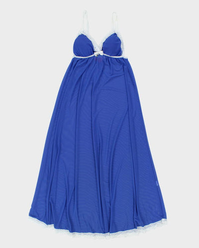 Y2k 00s Vewzeel Blue Mesh Slip Dress - M