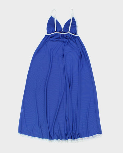 Y2k 00s Vewzeel Blue Mesh Slip Dress - M