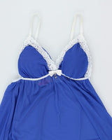 Y2k 00s Vewzeel Blue Mesh Slip Dress - M