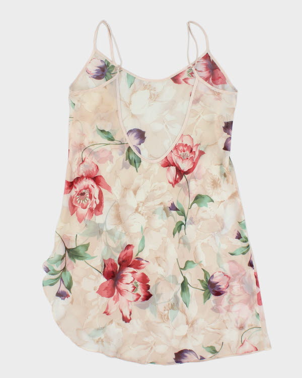 Vintage 90s Linda Sheer Floral Slip Dress - M