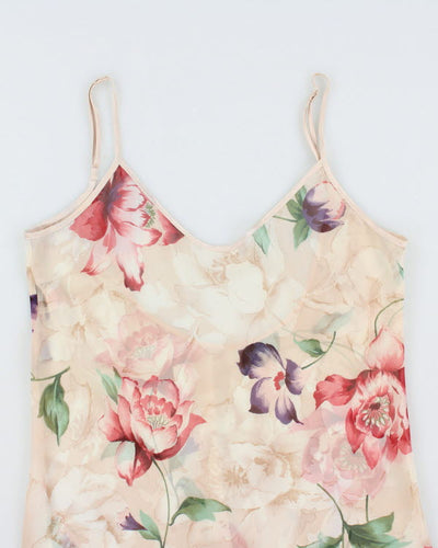 Vintage 90s Linda Sheer Floral Slip Dress - M