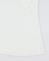 Vintage 90s White Sheer Slip Dress - M