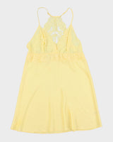 Y2k 00s La Vie En Rose Yellow Slip Dress - L