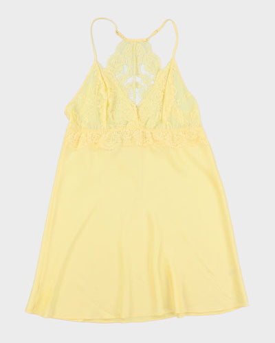 Y2k 00s La Vie En Rose Yellow Slip Dress - L