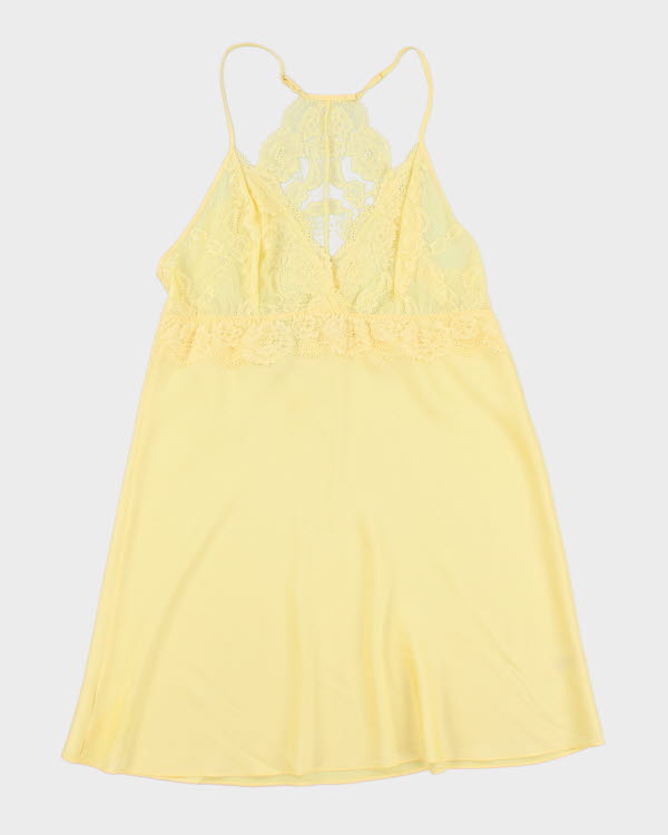 Y2k 00s La Vie En Rose Yellow Slip Dress - L