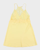 Y2k 00s La Vie En Rose Yellow Slip Dress - L