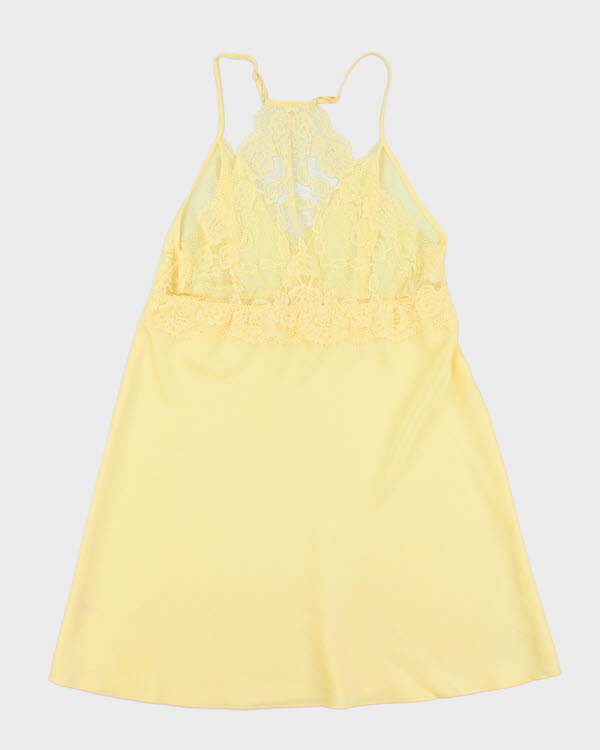Y2k 00s La Vie En Rose Yellow Slip Dress - L