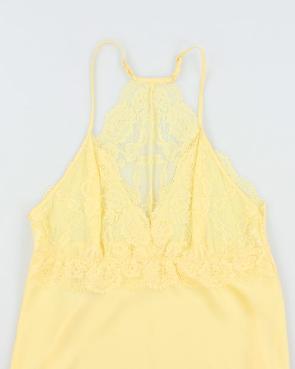 Y2k 00s La Vie En Rose Yellow Slip Dress - L