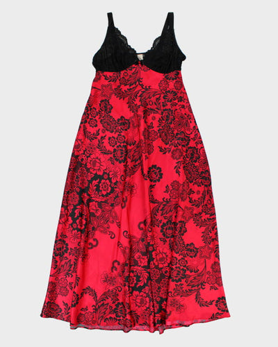 Y2k 00s In Bloom Floral Maxi Slip Dress - M