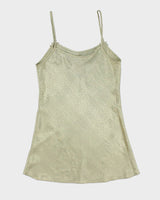 Vintage 90s Green Snake Print Slip dress - M