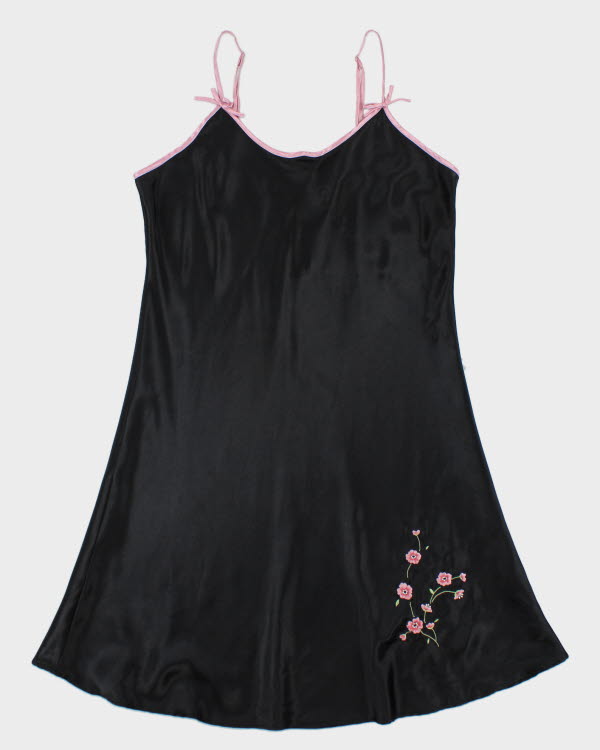 Vintage 90s Sentiments Embroidered Slip Dress - M