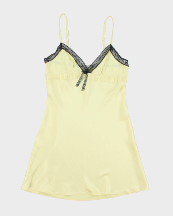 Vintage Y2k 00s Etam Yellow Slip Dress - S