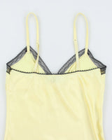 Vintage Y2k 00s Etam Yellow Slip Dress - S
