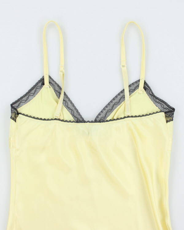 Vintage Y2k 00s Etam Yellow Slip Dress - S