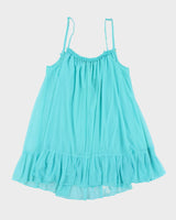 Vintage Betsey Johnson Blue Sheer Dress - L