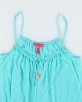 Vintage Betsey Johnson Blue Sheer Dress - L