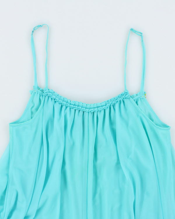 Vintage Betsey Johnson Blue Sheer Dress - L