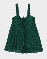 Vintage 90s Jessica Green Slip Dress - S