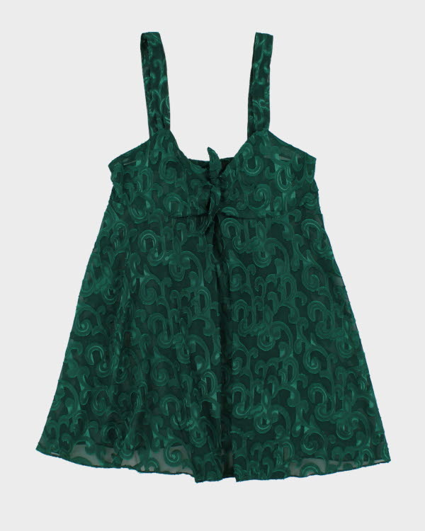 Vintage 90s Jessica Green Slip Dress - S